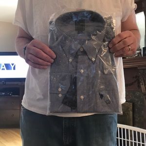 Great men’s blue gingham us polo association shirt